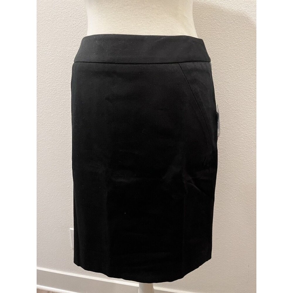Premise size 8 black cotton pique pencil skirt straight new $58 workwear lined